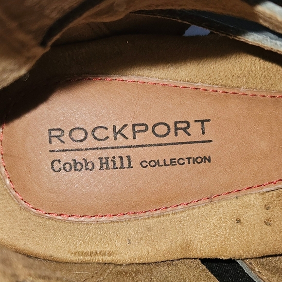 ROCKPORT New Gabby Blue Nubuck Color Gladiator Leather Tie ,Zip SANDALS SIZE 9.5 - Picture 10 of 14